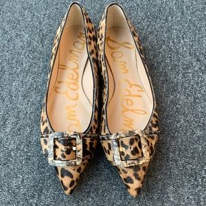 Sam Edelman leopard calf hair flats size 8